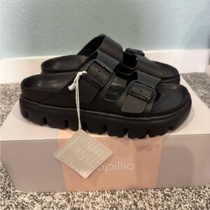 Birkenstock Arizona Pap Chunky Black Sandals